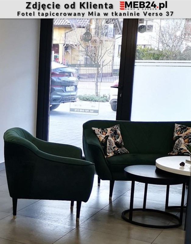 Fotel tapicerowany Mia w stylu skandynawskim - zdjęcie od klienta