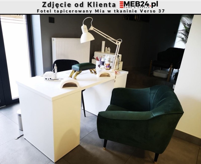 Fotel tapicerowany Mia w stylu skandynawskim - zdjęcie od klienta