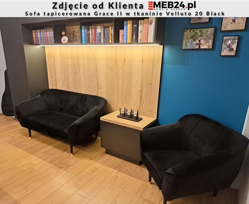 Sofa tapicerowana Grace II w stylu skandynawskim - zdjęcie od klienta