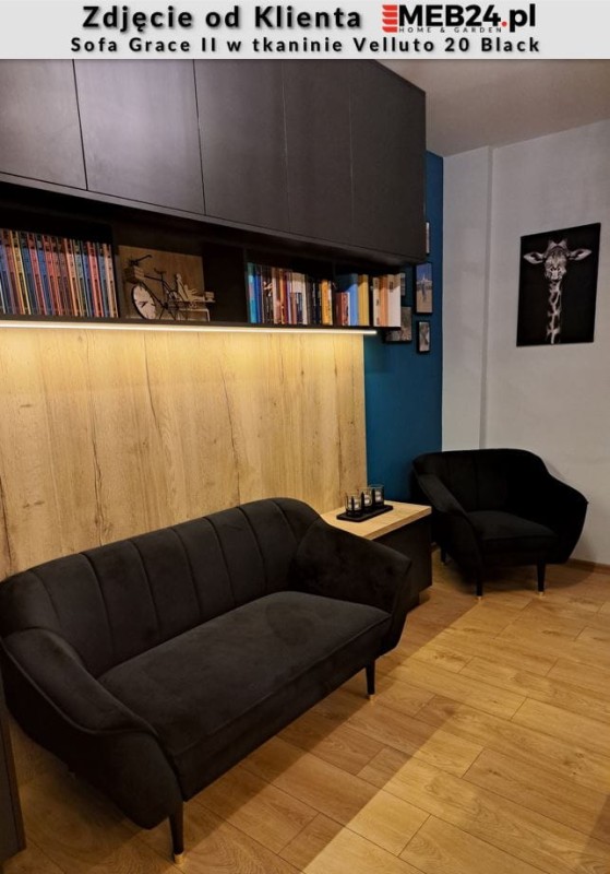 Sofa tapicerowana Grace II w stylu skandynawskim - zdjęcie od klienta