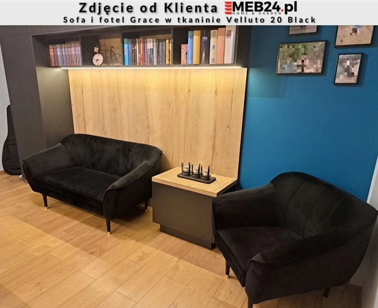 Fotel  i sofa Grace w stylu skandynawskim - zdjęcie od klienta