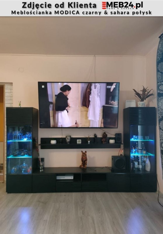Meblościanka MODICA czarny & sahara połysk - zdjęcie od klienta