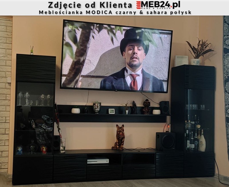 Meblościanka MODICA czarny & sahara połysk - zdjęcie od klienta