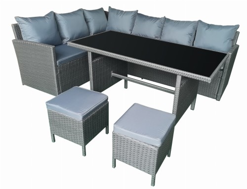 Zestaw mebli ogrodowych STESSO szary