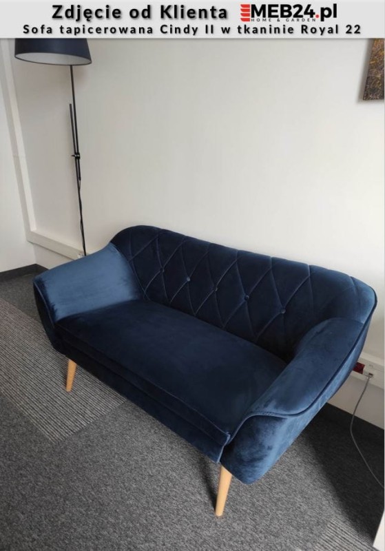 Sofa tapicerowana Cindy II w stylu skandynawskim - zdjęcie od klienta