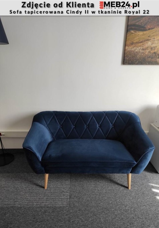 Sofa tapicerowana Cindy II w stylu skandynawskim - zdjęcie od klienta
