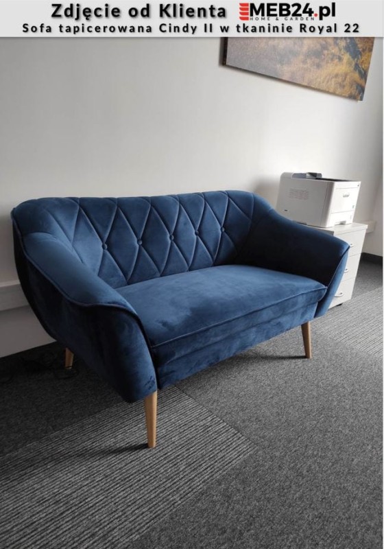 Sofa tapicerowana Cindy II w stylu skandynawskim - zdjęcie od klienta