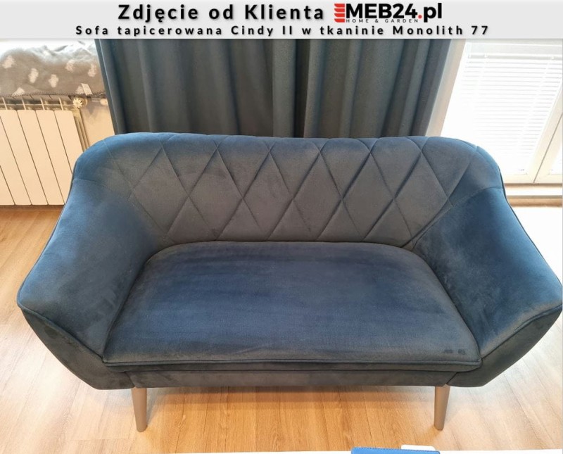 Sofa tapicerowana Cindy II w stylu skandynawskim - zdjęcie od klienta