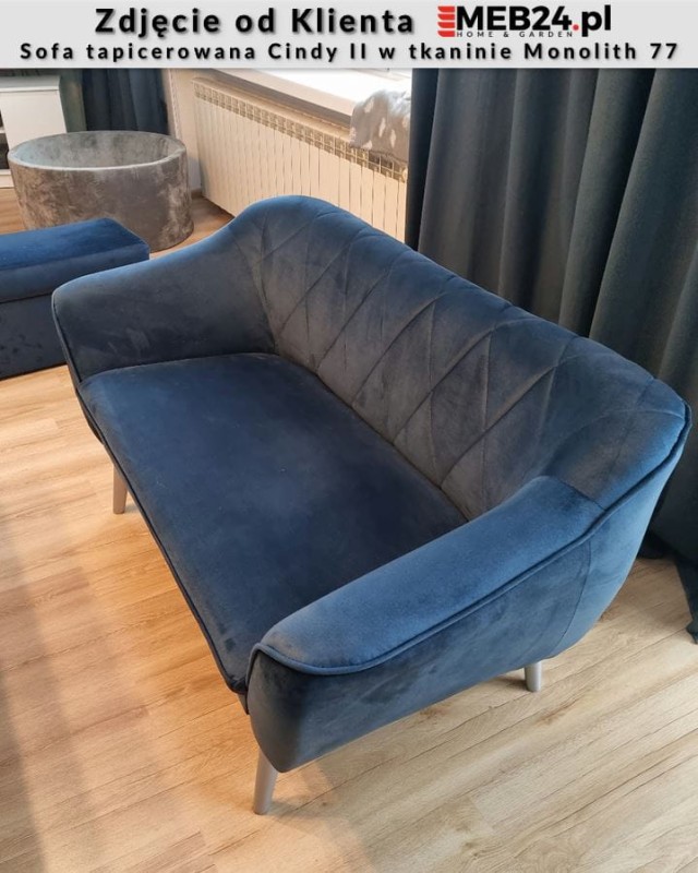 Sofa tapicerowana Cindy II w stylu skandynawskim - zdjęcie od klienta