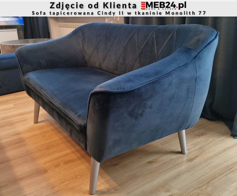 Sofa tapicerowana Cindy II w stylu skandynawskim - zdjęcie od klienta