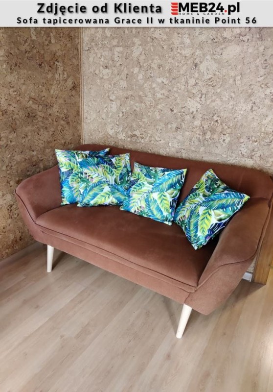 Sofa tapicerowana Grace II w stylu skandynawskim - zdjęcie od klienta