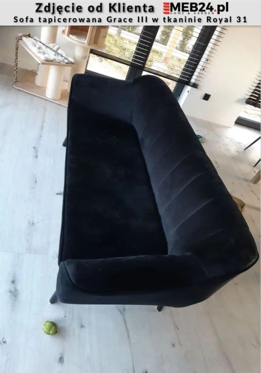 Sofa tapicerowana Grace III w stylu skandynawskim - zdjęcie od klienta