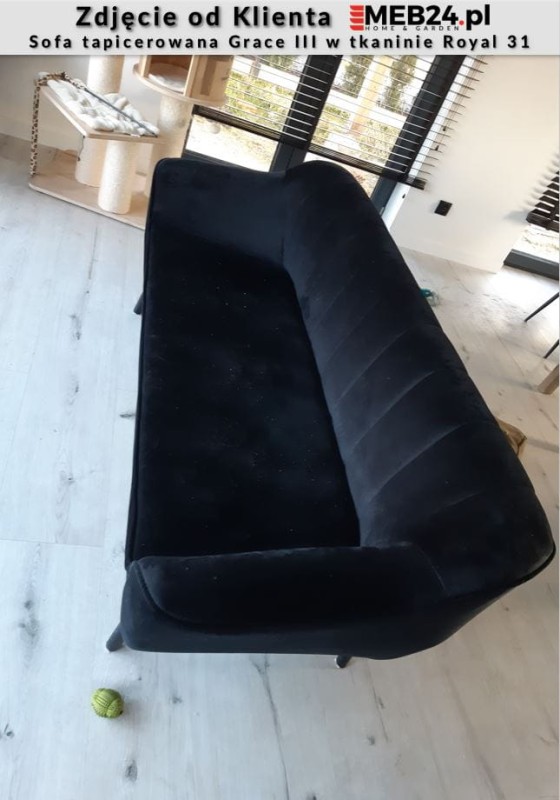 Sofa tapicerowana Grace III w stylu skandynawskim - zdjęcie od klienta