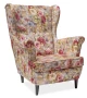 Fotel uszak Lord Coral kwiatowy - WM25