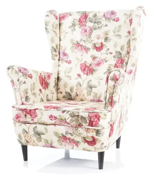 Fotel uszak Lord Coral kwiatowy - WM82