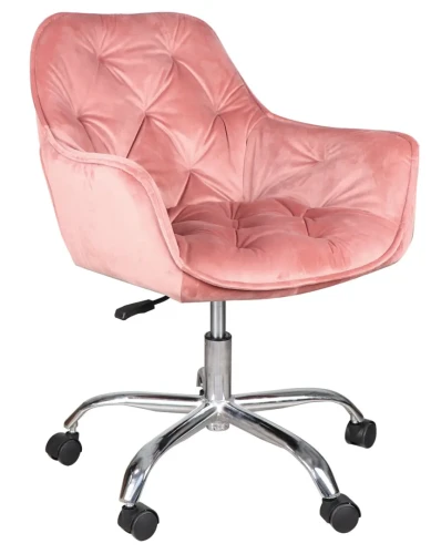 Fotel obrotowy Q-190 Velvet róż antyczny Bluvel 52