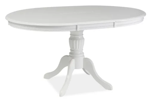 Stół okrągły rozkładany Olivia 106-141 cm biały