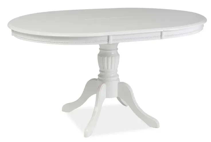 Stół okrągły rozkładany Olivia 106-141 cm biały