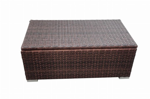 Mała skrzynia ogrodowa technorattan brąz