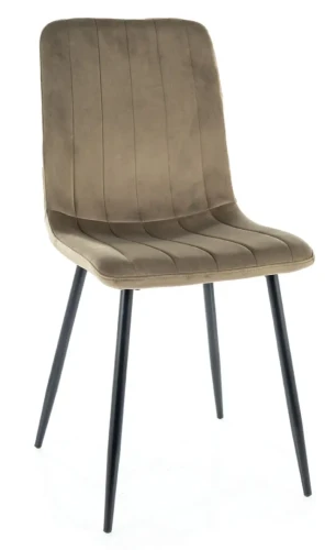 Krzesło tapicerowane Alan Velvet oliwkowy Bluvel 77