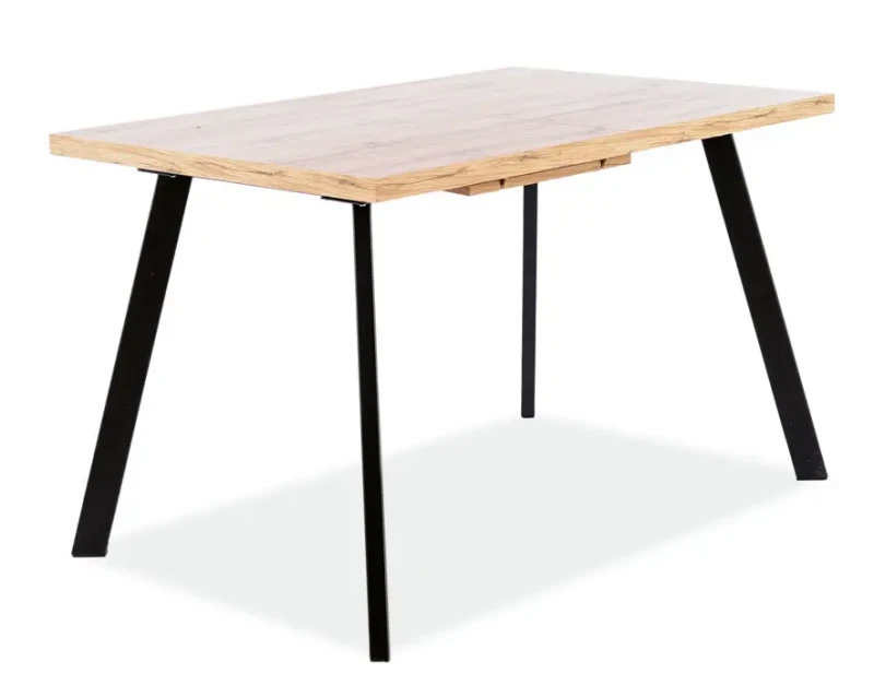 Stół rozkładany Brick 120-160 cm dąb artisan/czarny