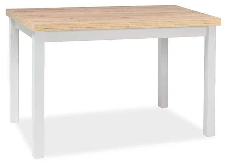 Stół Adam 120x68 dąb lancelot/biały mat