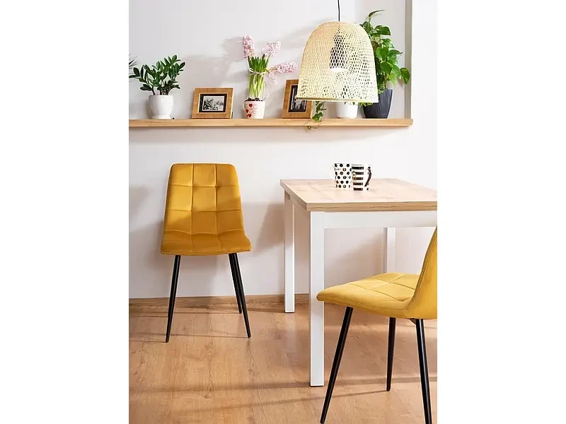 Stół Adam 120x68 dąb lancelot/biały mat