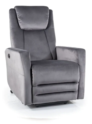 Fotel rozkładany Adonis Velvet szary Bluvel 14