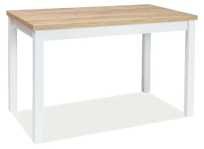 Stół Adam 100x60 dąb lancelot/biały mat