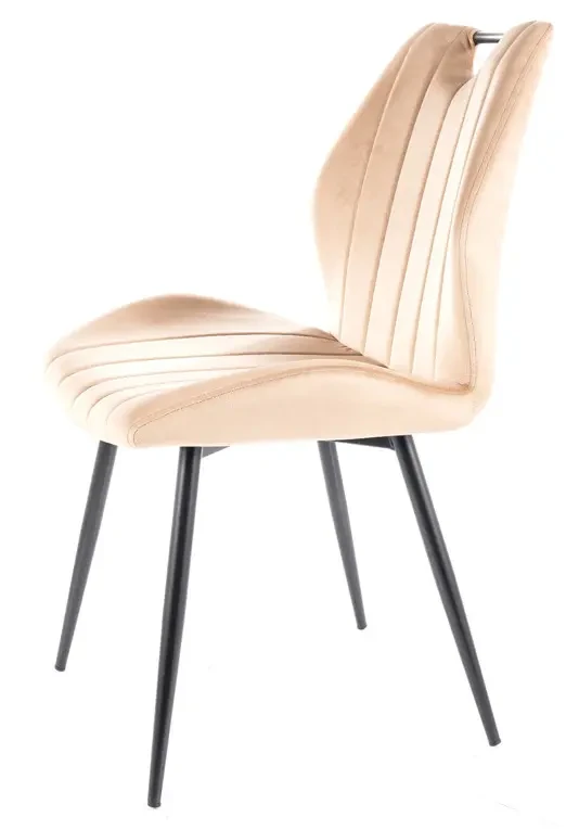 Krzesło tapicerowane Arco Velvet beż Bluvel 28