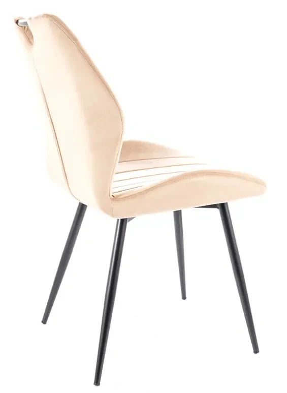 Krzesło tapicerowane Arco Velvet beż Bluvel 28