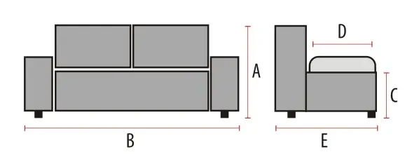 Sofa tapicerowana Castello 2 Velvet cynamon Bluvel 4215