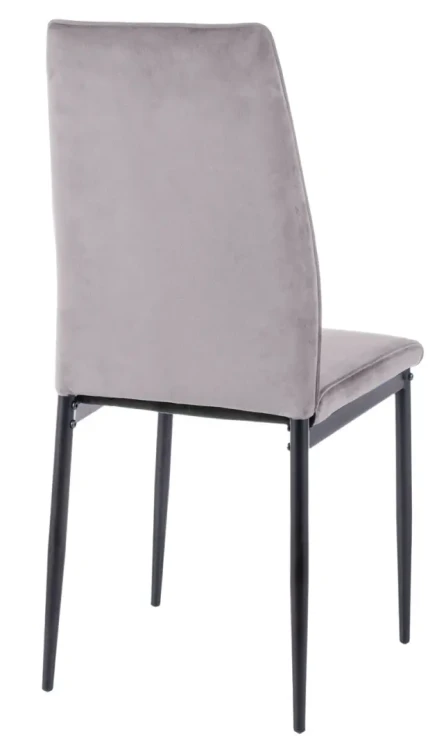 Krzesło tapicerowane Atom Velvet szary Bluvel 14