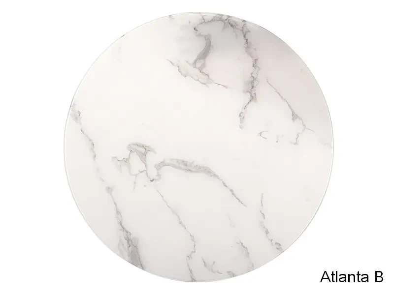 Zestaw stolików Atlanta B II biały efekt marmuru/chrom