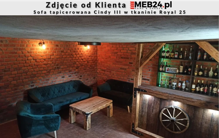 Sofa tapicerowana Cindy III w stylu skandynawskim - zdjęcie od klienta