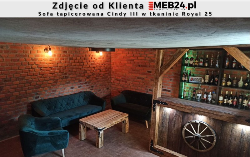 Sofa tapicerowana Cindy III w stylu skandynawskim - zdjęcie od klienta