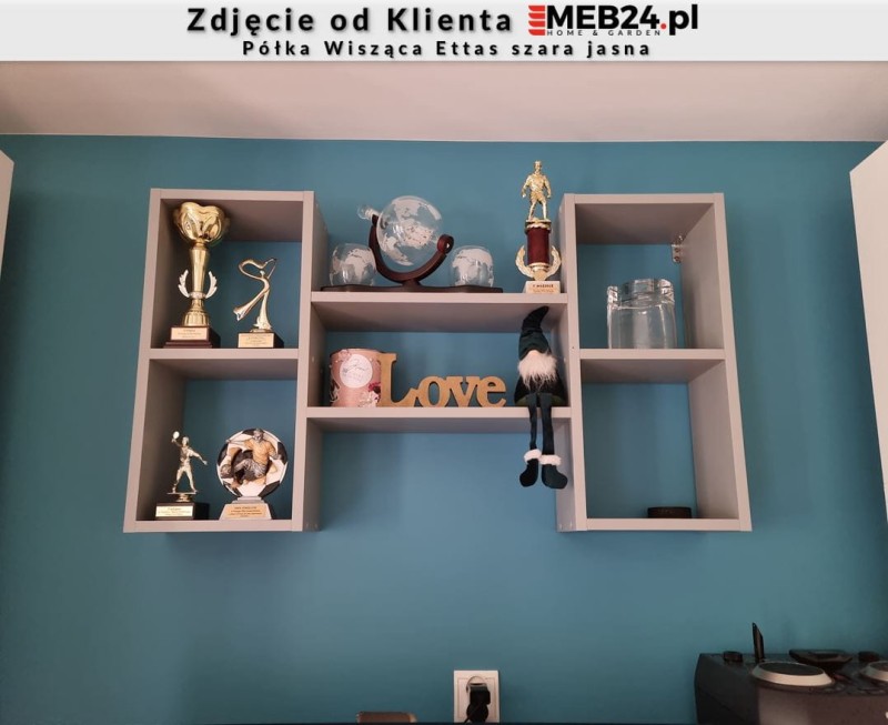 Półka Wisząca Ettas szara jasna - zdjęcie od klienta