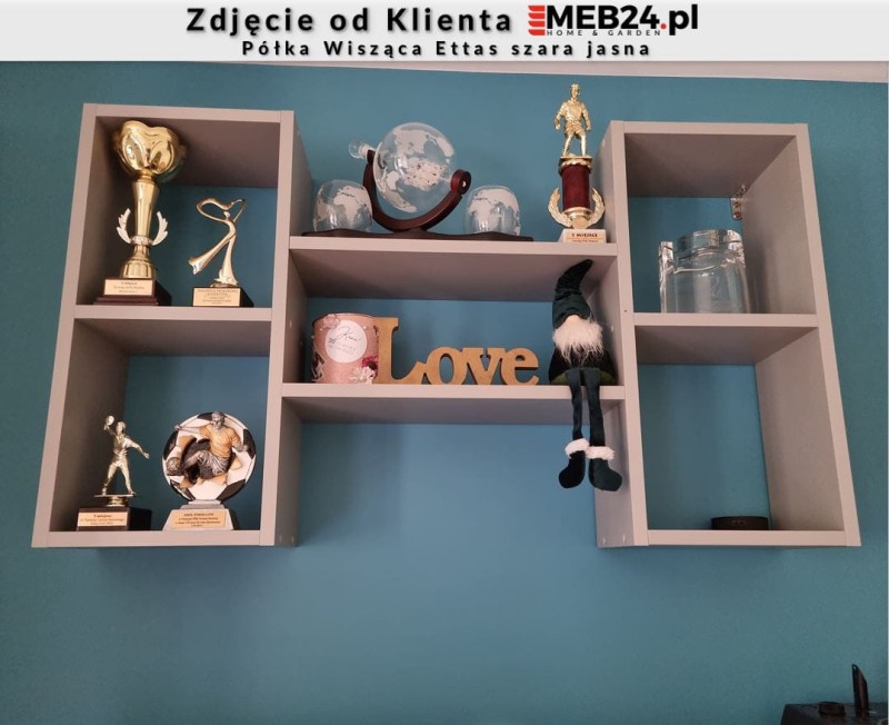 Półka Wisząca Ettas szara jasna - zdjęcie od klienta