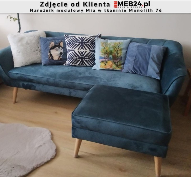 Narożnik modułowy Mia w stylu skandynawskim - zdjęcie od klienta