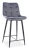 Półhoker tapicerowany Chic H-2 Velvet Bluvel 14 szary