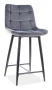 Półhoker tapicerowany Chic H-2 Velvet Bluvel 14 szary