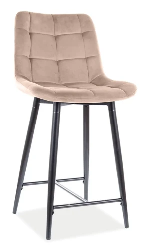 Półhoker tapicerowany Chic H-2 Velvet Bluvel 28 beż