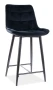 Półhoker tapicerowany Chic H-2 Velvet Bluvel 19 czarny
