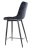 Półhoker tapicerowany Chic H-2 Velvet Bluvel 19 czarny
