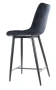 Półhoker tapicerowany Chic H-2 Velvet Bluvel 19 czarny