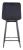 Półhoker tapicerowany Chic H-2 Velvet Bluvel 19 czarny