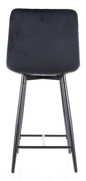 Półhoker tapicerowany Chic H-2 Velvet Bluvel 19 czarny