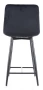 Półhoker tapicerowany Chic H-2 Velvet Bluvel 19 czarny