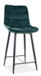 Półhoker tapicerowany Chic H-2 Velvet Bluvel 78 zielony