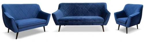 Zestaw wypoczynkowy tapicerowany Cindy High w stylu skandynawskim